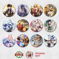 Genshin Impact Anime Badge Zhongli Thoma Shenhe Kaeya Venti Kokomi Bennett Metal Brooch Game Pins Clother Backpack Decor Gifts Fashion Brooches Pins