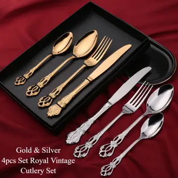 Retro Vintage Cutlery Set Includes Coffee Spoon Salad Fork - Temu