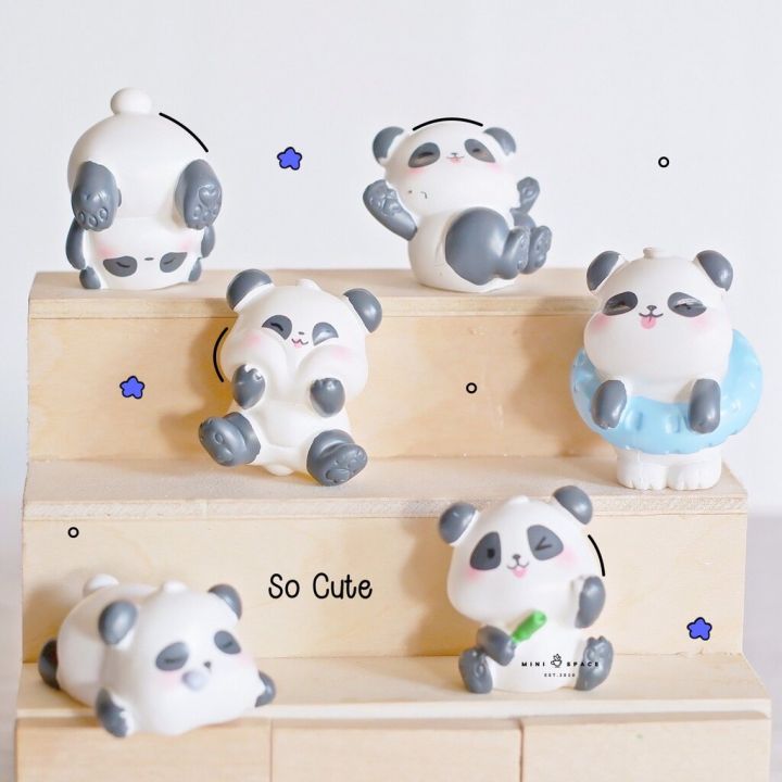 panda-figure-หมีแพนด้าหลากหลายท่าทาง-ตุ๊กตาหมีแพนด้าแต่งสวน-ตุ๊กตาแต่งกระถาง