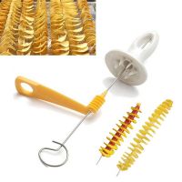 Rotate Potato Slicer Twisted Potato Slice Cutter Spiral DIY Manual Creative Kitchen Gadgets Vegetables Spiral Knife Kitchen Item