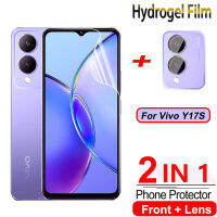 ฟิล์มไฮโดรเจลนุ่ม2 In 1สำหรับ Vivo Y17S 2023ปกป้องหน้าจอสำหรับ Y27 Y 17S Y 27 VivoY17S VivoY27 4G 5G 2023นิ่มหน้าจอโทรศัพท์ด้านหน้าฝาหลังป้องกันเลนส์กล้อง