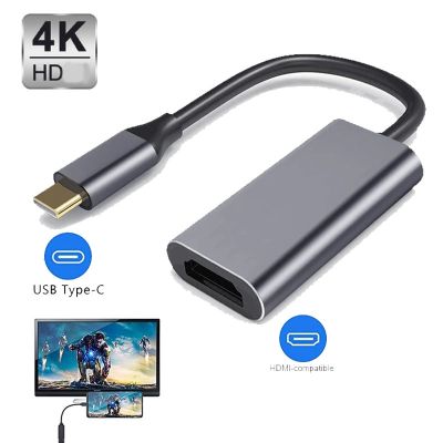 Kabel adaptor HDTV USB C ke HDMI kabel konverter USB C kompatibel dengan tipe C 4K USB 3.1 untuk proyektor PC MacBook Pro Laptop Tablet HUAWEI