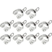 50 Pcs Twin Wheeled Carriers Drapery Rail Sliding Glider Stainless Steel Curtain Pulley Curtain Orbital Muffle Wheel for Home Window Curtain Tracks