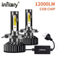 Infitary H4 H7 LED Car Headlight Bulb 12000LM 6500K H1 H3 H11 H13 H27 880 9005 HB3 9006 HB4 9007 Mini Auto Fog 12V Head Lamp CSP