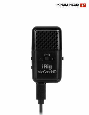 IK Multimedia  iRig Mic Cast HD ไมค์คอนเดนเซอร์ สำหรับต่อกับไอโฟน, แอนดรอยด์, Mac/PC + แถมฟรีสายเชื่อมต่อกับสมาร์ทโฟนและคอม & ฟองน้ำไมค์ & แผ่นแม่เหล็ก