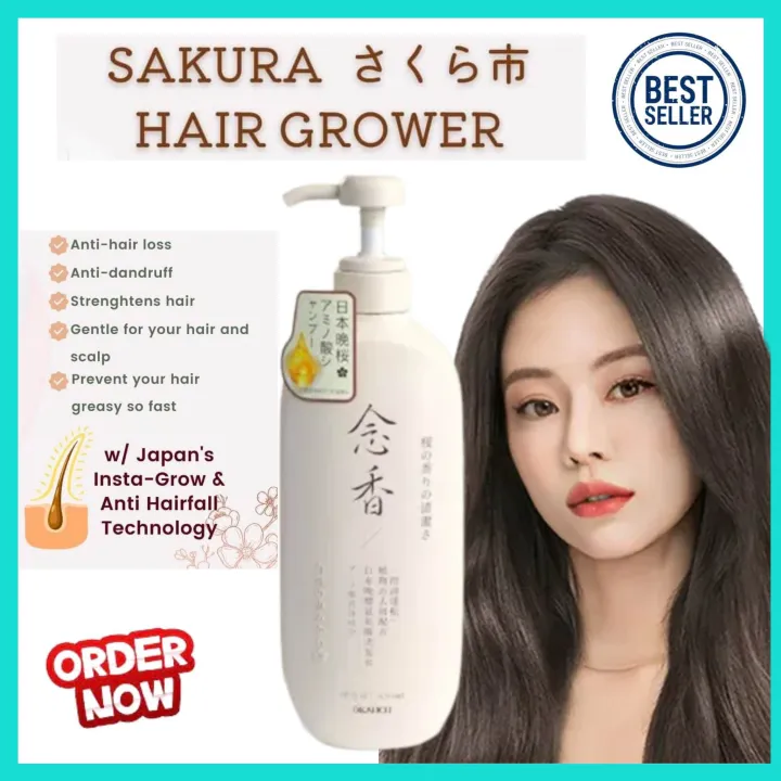 BEST SELLING 650ML ORIGINAL AND AUTHENTIC Natural Japanese Sakura Shampoo  and Conditioner Japan Hair Grower Anti