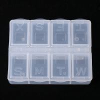 （QIQI tool） 8กริด PlasticBox กรณีหน้าแรก Organizer เครื่องประดับลูกปัดกล่องยาชิ้นส่วน