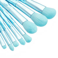 Jessup Make up brushes 8pcs Glacier Blue Blush Powder Eyeshadow Foundation brush Pencil Plastic handle