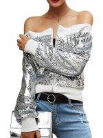 ●♤■ s Sequin Jackets Sparkly Shoulder Sleeve Blazers Clubwear