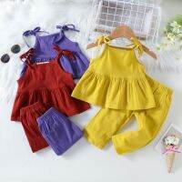 [COD] 2022 New Suspender Little Color Top Trousers Two-piece Set One-piece Delivery