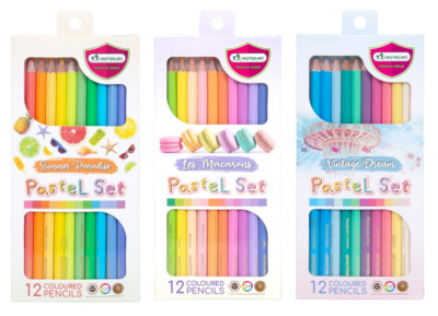 ดินสอสีไม้ สีไม้ 12 สี พาสเทล(Pastel) MasterArt