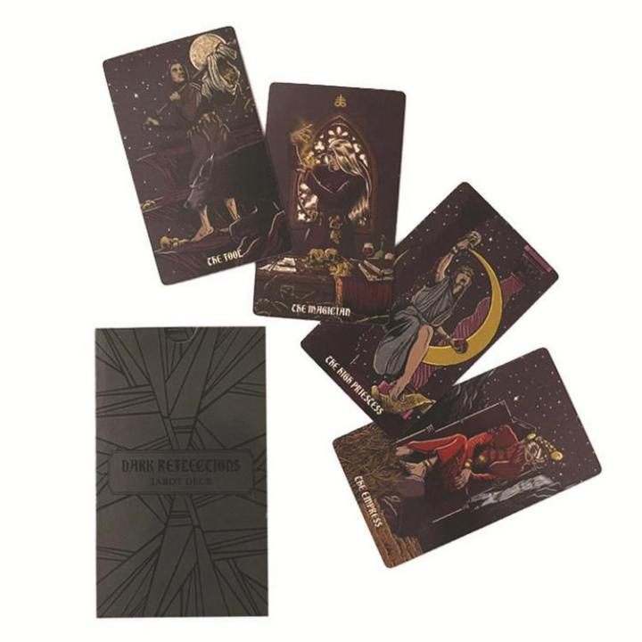 tarot-cards-oracle-cards-80-card-dark-reflections-portable-psychological-deck-mysterious-divination-card-game-divination-tools-forceful