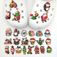 คริสต์มาส Crocs Jibbitz ตัวติดรองเท้ามีรู 1ชิ้นน่ารัก ตัวการ์ตูน PVC เครื่องประดับรองเท้า รองเท้า DIY อุปกรณ์เสริมหมุดสำหรับเด็ก ของขวัญ