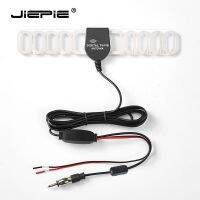 JIEPIE สาย20Db เสาอากาศ FM ของรถยนต์แอมพลิฟายเออร์3M อเนกประสงค์สายเสาอากาศแบบซ่อนกระจกหน้ารถสำหรับรถบรรทุกรถสเตอริโอวิทยุรถยนต์เสาอากาศที่ใช้งานอยู่