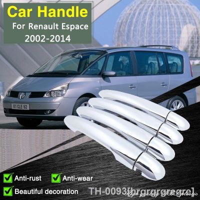 ○ hrgrgrgregre 4x para renault espace 4 iv mk4 2002- 2014 chrome maçaneta da porta capa acessórios do carro adesivos guarnição estilo protetor