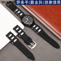 Soft silicone watch strap sports mens waterproof and sweatproof rubber stainless steel universal new 22 24MM