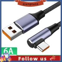 โทรศัพท์มือถือ QIANGNAN6ชาร์จเร็วสายข้อมูล5A PD 100W USB A To USB Type C มุมขวา