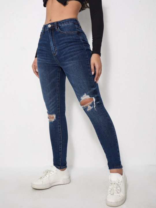 한국 랜덤 팬츠 Sexy Tattered Skinny Jeans Random Lazada Ph 7032