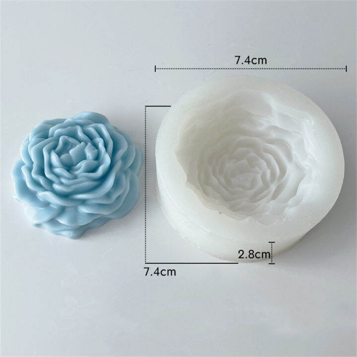 Stone Soap Gypsum Diffuser Mold DIY Handmade Petal Candle Scented Peony