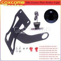 Support de plaque de planificateur latéral de moto pour SUZUKI HAYABUSA GSX-R 600 750 GSX-S 1000 GSF 1250 FA 99-18 Support de licence W/lumière LED