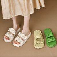 Soft-Soled Soft-Sided Slip-On Slippers 2023 New To Wear Fashionable Flat Beach Shoes