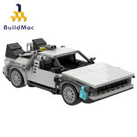 BuildMoc Techhnical Car Back to the Futured Time Machine Supercar Building Blocks Machine High Tech Super Sport Car Toys For Boy