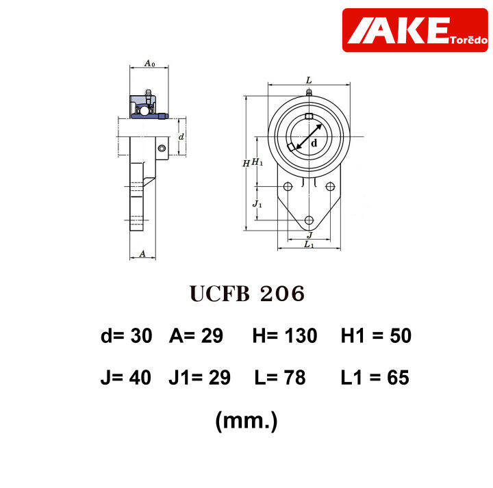 ucfb206-ตลับลูกปืนตุ๊กตา-3-สลัก-ขนาด-30-มิล-bearing-units-uc206-fb206-ucfb-206-จัดจำหน่ายโดย-ake-tor-do