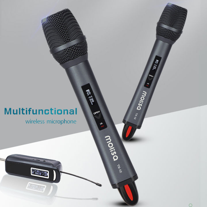 professional-uhf-wireless-microphone-tx-12-ไมค์คู่แบบมือถือ-ไมโครโฟนแสดงบนเวทีอย่างมืออาชีพ-ไมโครโฟนมืออาชีพ