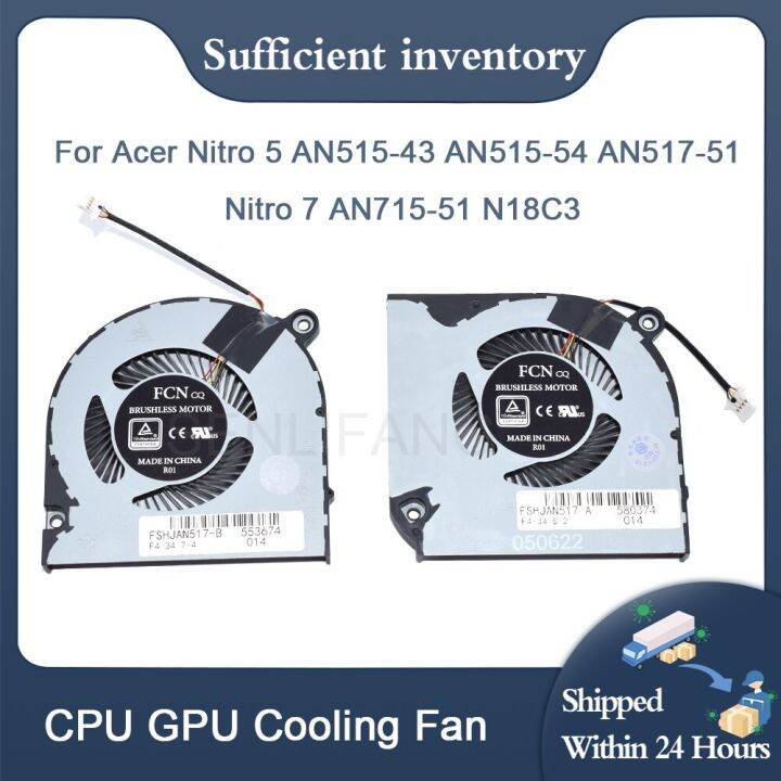Notebook PC Fans Radiator Cooler GPU CPU Cooling Fan For Acer Nitro 5