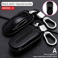 ℡ Car Key Case Cover Carbon Fiber Remote Control Protector for Tesla Model X Model S Car Key Cover Car Accessories