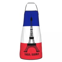 Paris France Eiffel Tower Flag Bib Apron Women Men Unisex Kitchen Chef Tablier Cuisine for Cooking Baking Gardening