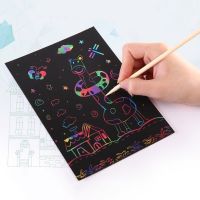 10/20PCS Color Scratch Painting Children Painting Toys DIY Handmade Paper Puzzle Graffiti Art Drawing Early Education TMZ