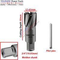 12-65mm TCT Annular Cutter (3/4 Weldon Shank). 2 Carbide Core Drill Bit. 50mm Metal Hole Saw For Alfra BDS Ruko Drill Press.