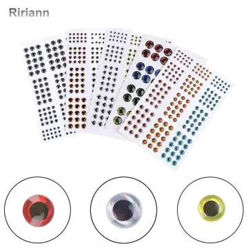 Tying-Sticker 100*Holographic Fishing Lure Eyes Artificial 3D-Fish Eyes For  Fly