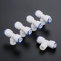 5Pcs 1/4 OD Hose To 1/4 BSP Male Thread RO Water Plastic Pipe Quick Connector Reverse Osmosis System Fitting T Shape Tee