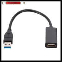 FAHEEMIDEN USB 3.0เป็น HDMI สายแปลง HDMI 1080P แกนลวดทองแดง สายแปลง USB ของใหม่ การซิงโครไนซ์เสียงและวิดีโอ สายสัญญาณเสียงและวิดีโอ คอมพิวเตอร์สำหรับคอมพิวเตอร์