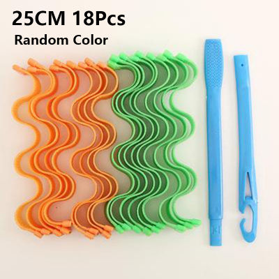 1218Pcs DIY Magic Hair Rollers Snail Shape Curler Hairdressing Sticks Spiral Curls Round Random Color Salon Hairstyle Tools