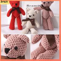 BRAIN 2Pcs น่ารักน่ารักๆ พวงกุญแจแบบห้อย สำหรับเด็กๆ ของเล่นตุ๊กตาหมียัดไส้ ตุ๊กตาของขวัญ ของตกแต่งงานเลี้ยงงานแต่งงาน จี้กุญแจชุด