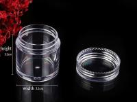 5Pcs 10ML Clear Plastic Jewelry Bead Storage Box Small Round Container Jars Empty Container For Nail Art