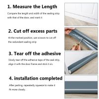 96cm Windproof Seal Strip Draught Excluder Stopper Door Bottom Guard Single Rubber Seal Dustproof Soundproof Sealing Strip Decorative Door Stops