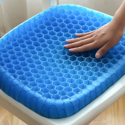 Honeycomb Cooling Pad Ice gel Seat Cushion with Black Non-slip Comfortable Massage Seat Office Chair Health Care Pain Release