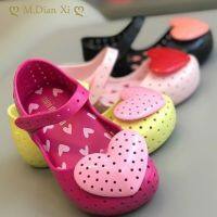 2022 Newest Children Mini Melissa Cute Colorful Love-Shape Sandals Breathable Hollow Out Girls Princess Beach Shoes