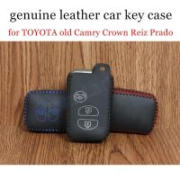 ☸◆ Only Red new arrival fit for TOYOTA old Camry Crown Reiz Prado Car key case hand sewing real leather key packet car key cover