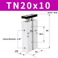 QDLJ-Tn20 Series  20mm Bore Compact Air Cylinders Tn20 Dual Action Air Pneumatic Cylinder