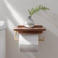 Toilet Paper Towel Rack Toilet Roll Holder Wall-mounted Free Punch Brass Shelf Wall Hook Tissue Paper Napkin Holder Bedroom