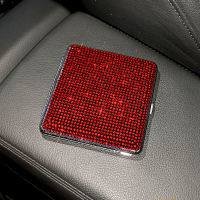 Car Ashtray Case Glitter 85mm King Size (18-20 Capacity) Crystal Bling Sturdy Double Sided Big Case Box Bin For Women