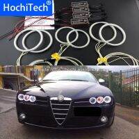 Hochitech ชุดตาปีศาจนางฟ้าไฟหน้า Ccfl รัศมี6000K สีขาวสำหรับอัลฟ่าโรเมโอ159 2011 2005