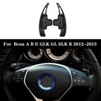 For Mercedes Benz A B E Class  GLK  SLK   R172 CLA GLA 2012-2015 Car Steering Wheel Paddle Shift Extension Shifters Black 2Pcs