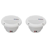 2 Pair Waterproof Full Range Marine Boat Ceiling Wall Speakers Lawn Garden Water Resistant Install Speaker