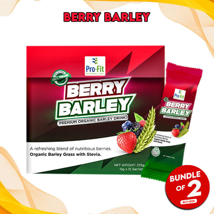 Bundle of 2! 1 BOX 15 Sachets Profit Berry Barley Original Premium